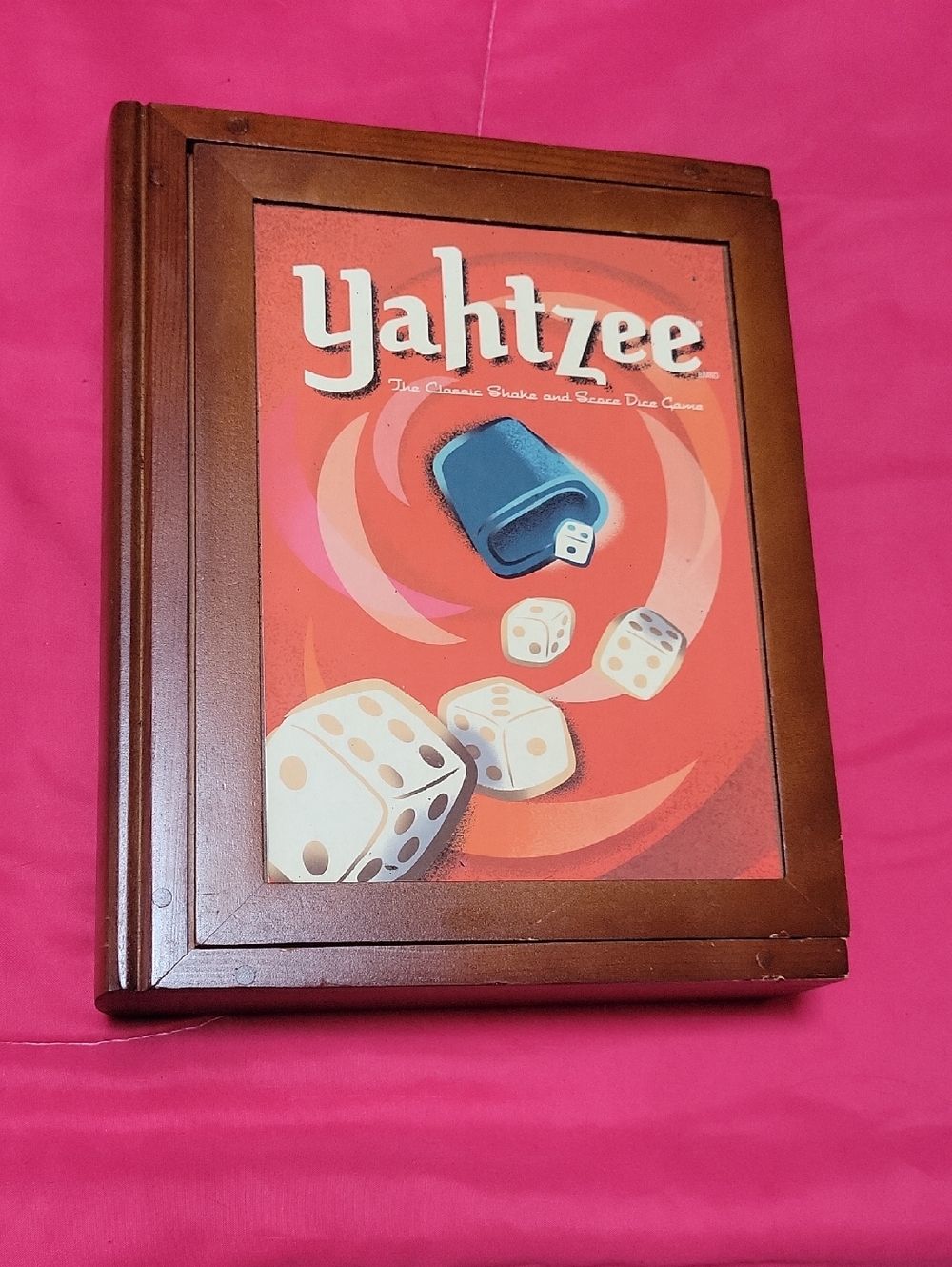 Yahtzee Classic Board Game Book Box - Red & Brown